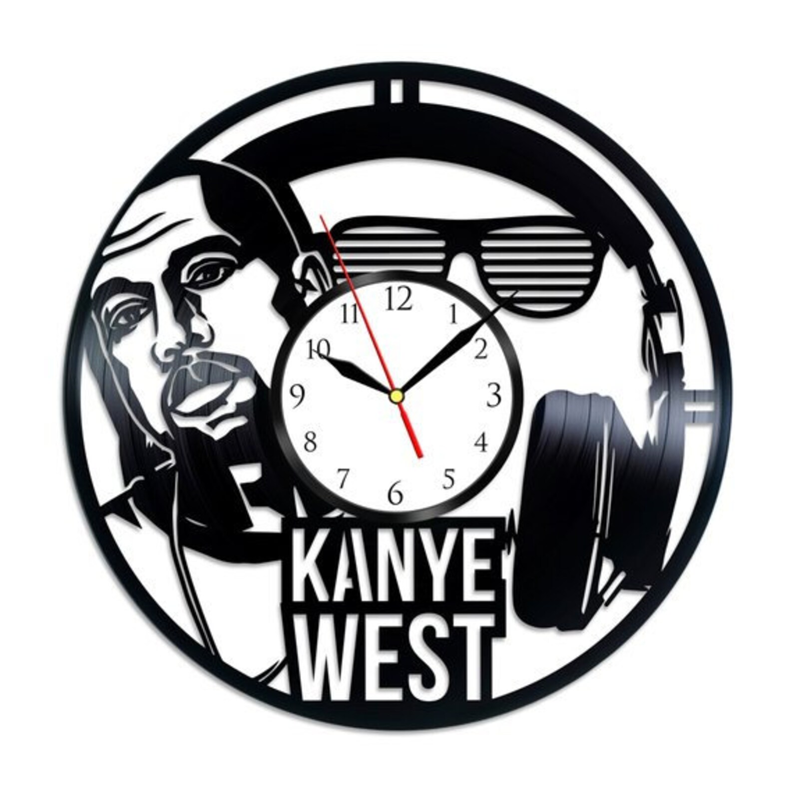 Kanye West Vinyl Record Wall Clock Gifts for Kanye West Rap Etsy