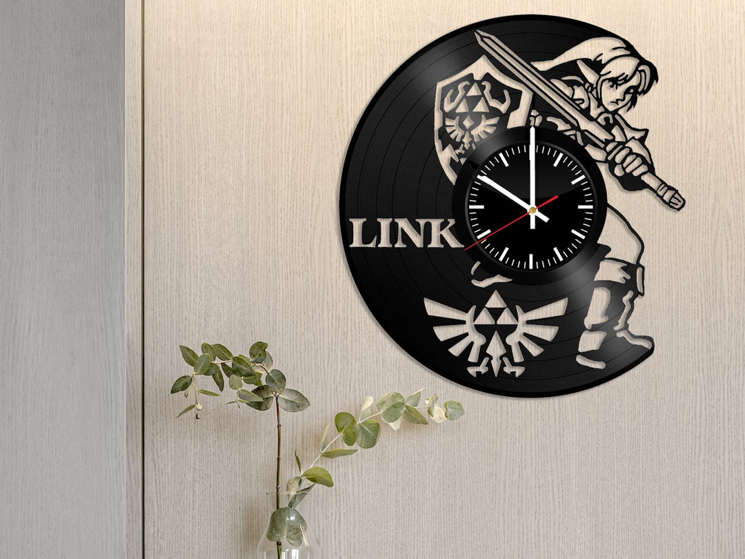 Link Vinyl Record Wall Clock Game Room Wall Art Decor Legend Etsy