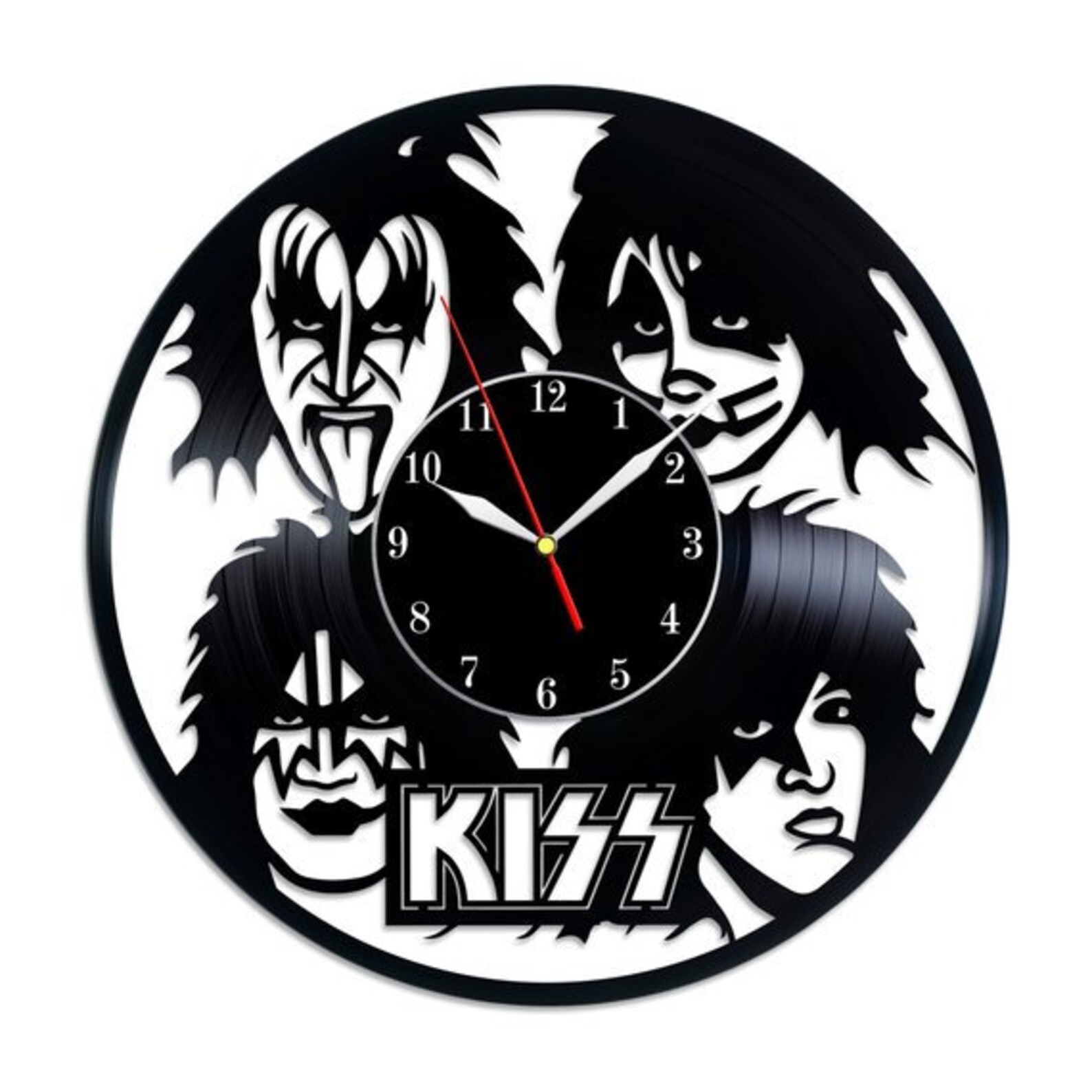 KISS Vinyl Record Wall Clock Gift for KISS Rock Band Fan Etsy