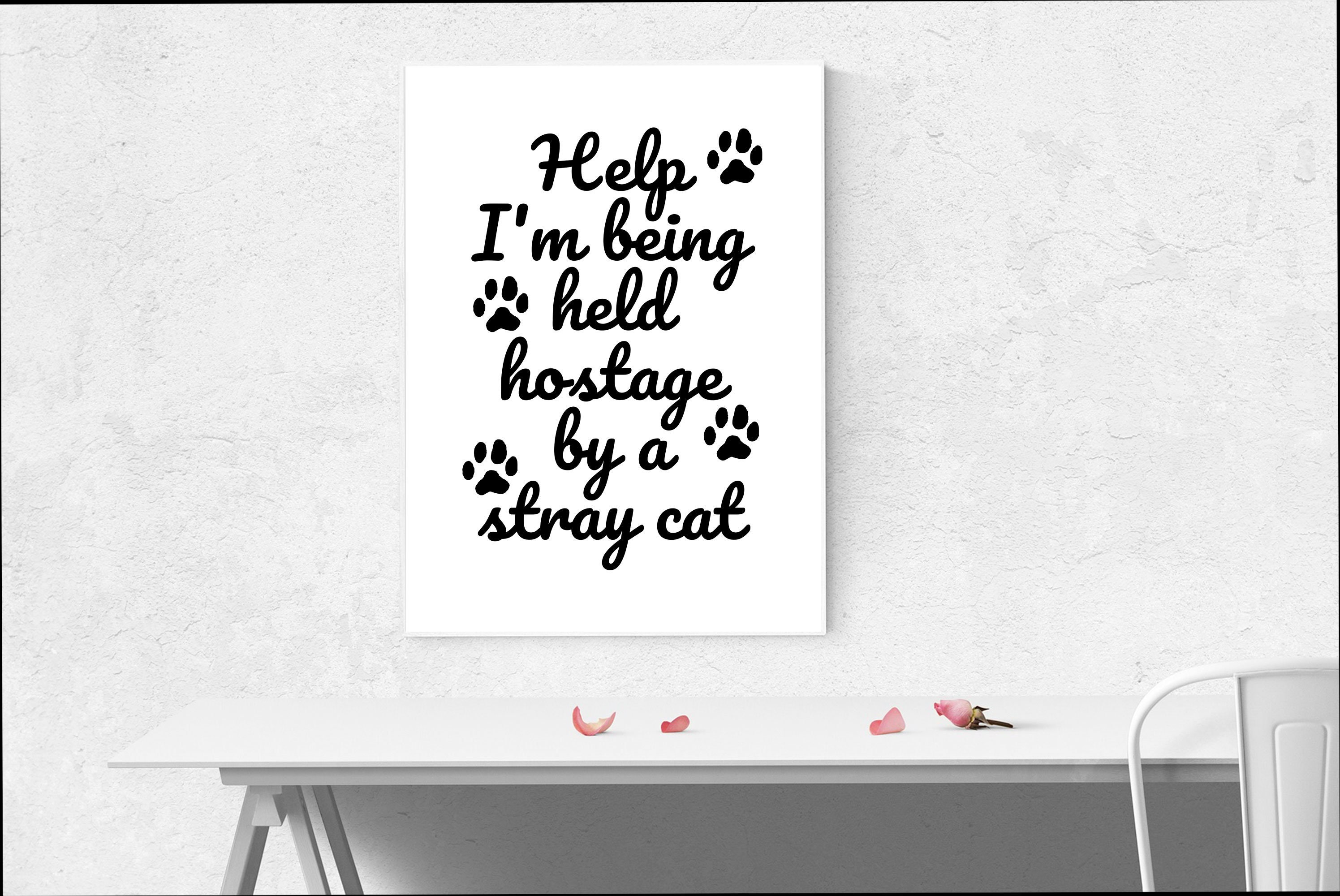 Hostage Help Me Note Help I'm Being Held Hostage, Printable Wall Art, Black and White ...