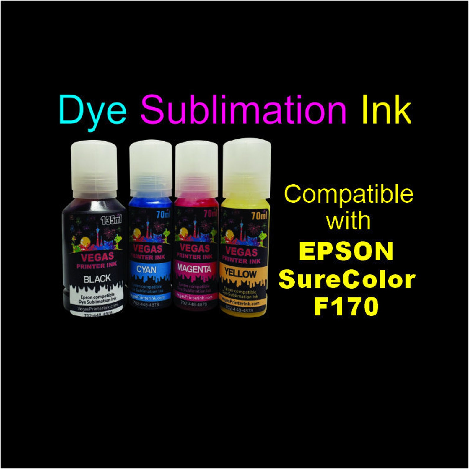 Dye Sublimation Ink for Epson SureColor F170 printer 4 Etsy