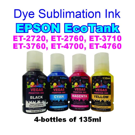 Dye Sublimation Ink for Epson EcoTank et-2720 et-2760 et-3710 | Etsy