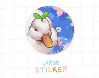 duckie sticker / cute duck / kawaii duck / fat duck sticker / fat animal