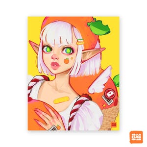 orange delivery art print