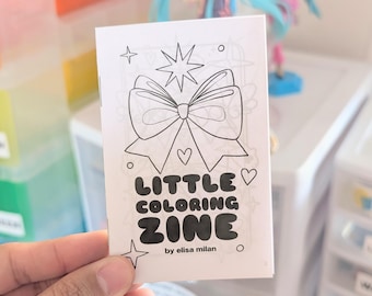 little coloring zine mini zine