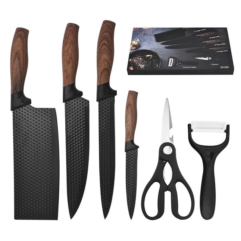 Cuchillo japonés profesional de 8 pulgadas, guantes de Kevlar, juego de  cuchillos, tamaño mediano