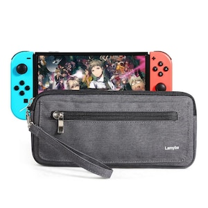 Switch 2 Carrying Case with Hand Wrist, Personalized Switch Lite Carrying Case, Switch OLED Case, Black and Pink