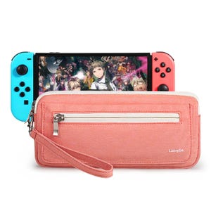 Switch 2 Carrying Case, Personalized Switch Lite Carrying Case, Switch OLED Case Sleeve, Black and Pink