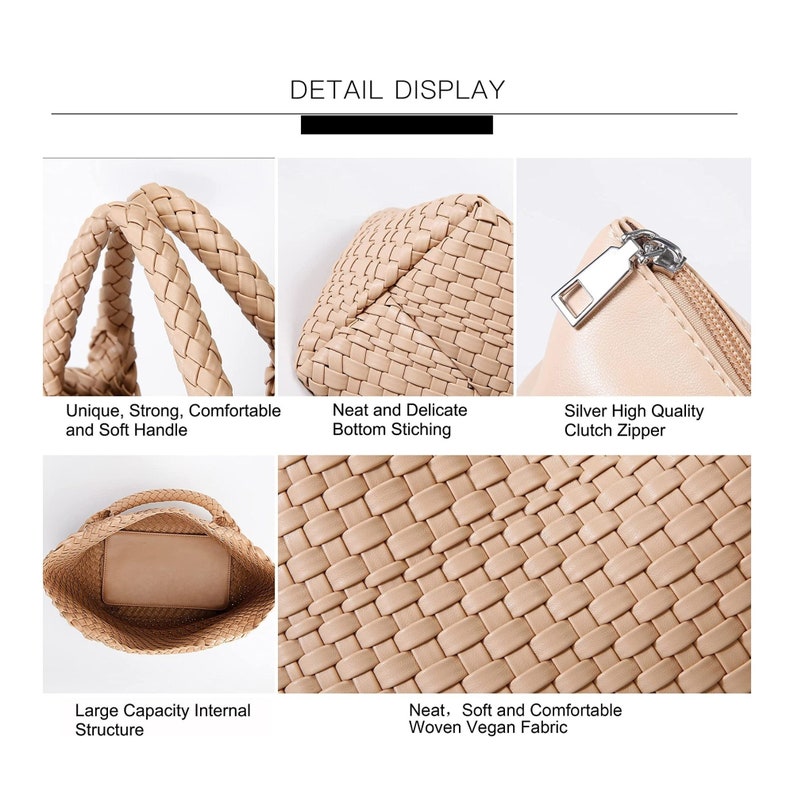 Woven Vegan Leather Bag/ Fashion Casualhandbag /women Tote Etsy
