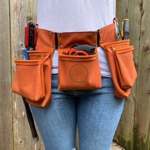 Gorgeous Women’s Tool Belt- Soft & Durable Suede-Like Material - Burnt Orange - Made By ReplaceMint