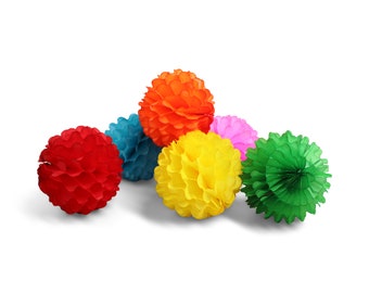 Paper Dreams Honeycomb Puff Ball, Rainbow | Tissue Paper Balls, Honeycomb Balls for Weddings, Parties & Home Decor - 6 Pack 10cm