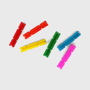 Christmas Paper Crackers | Christmas Decorations, Rainbow Paper Cracker Set of 6 - 20cm