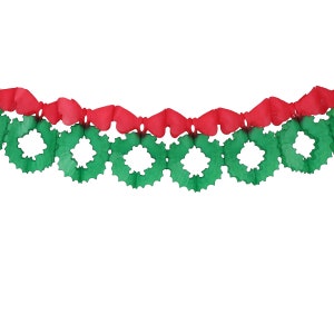 Paper Dreams Wreath Garland | Reusable Party Streamers for Party Decorations Christmas Decorations, Paper Classic Garland - 360cm