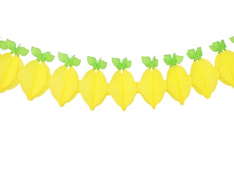 Paper Dreams Lemon Fruit Garland | Reusable Party Streamers for Party Decorations Wedding Decorations, Paper Classic Garland - 360cm