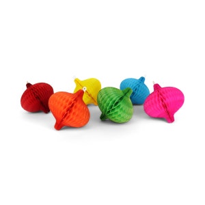 Ornamenti di cipolle a nido d'ape di Paper Dreams / Cipolle di carta riutilizzabili per decorazioni natalizie, cipolle di carta arcobaleno, set da 6 - 8 cm