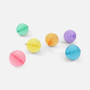 Paper Dreams Palline a Nido d'Ape, Palline Pastello/A Nido d'Ape per Matrimoni, Compleanni, Feste di Pasqua e Decorazioni per la Casa - Confezione da 6 5 cm
