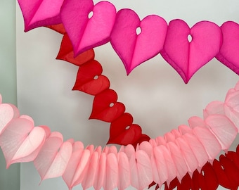 Guirnalda de corazones/serpentinas de fiesta de Paper Dreams para decoraciones de fiestas, San Valentín, eventos y decoraciones de bodas - 360 cm