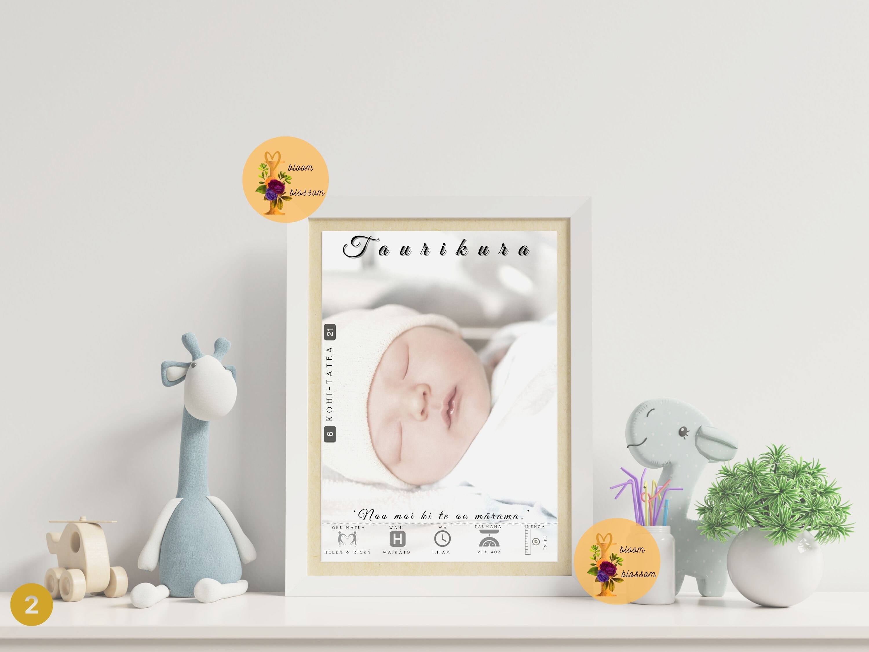 Birth Print. New Zealand Maori Language. Birth poster. Baby Etsy