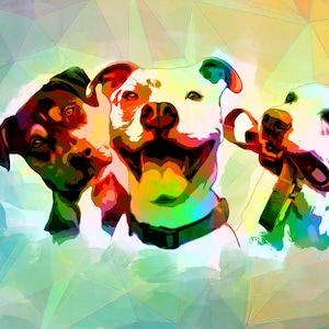 Custom Pop Art Portrait of Your Dogs – Personalized Pet Art from Photo – Vibrant Dog Artwork, Unique Gift for Dog Lovers