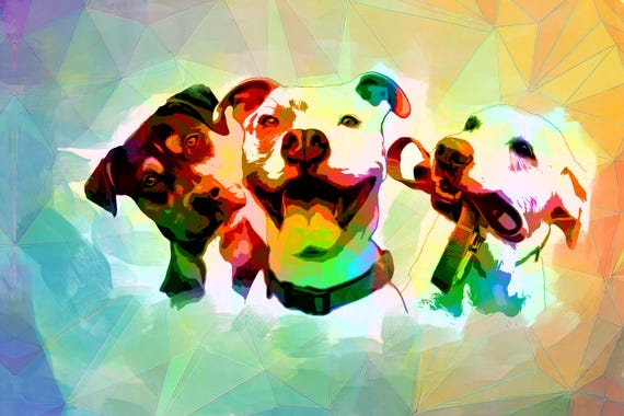 Custom Pop Art Dog Portrait - Personalized Dog Art from Your Photo, Colorful Pop Art Pet Painting