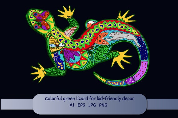 Lizard sublimation for kids decor Reptile clipart png for print Cute Reptiles Commercial Use
