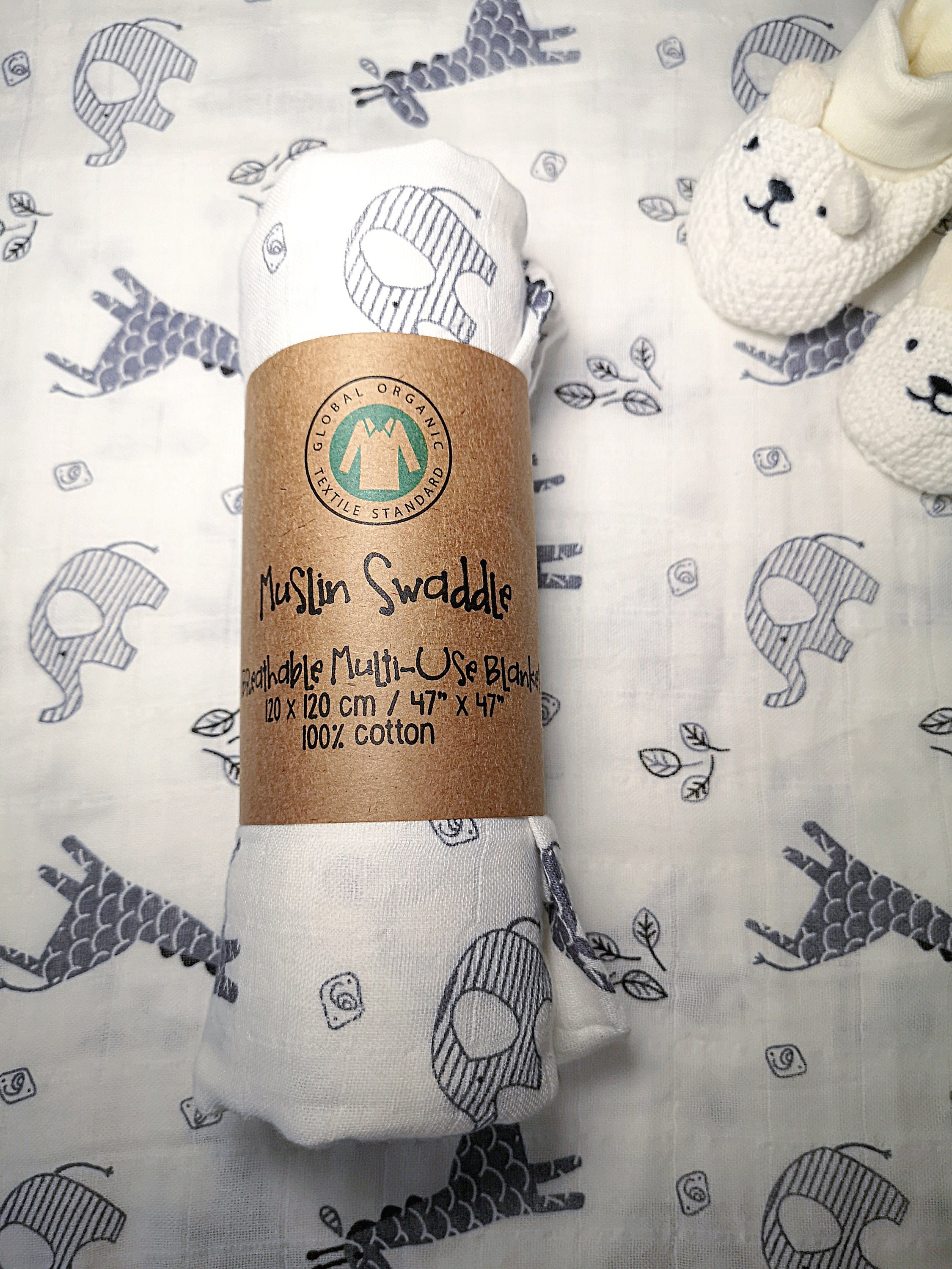 Buy Muslin Swaddle 100 Organic Cotton Extra Large 120x120cm / 4x4ft