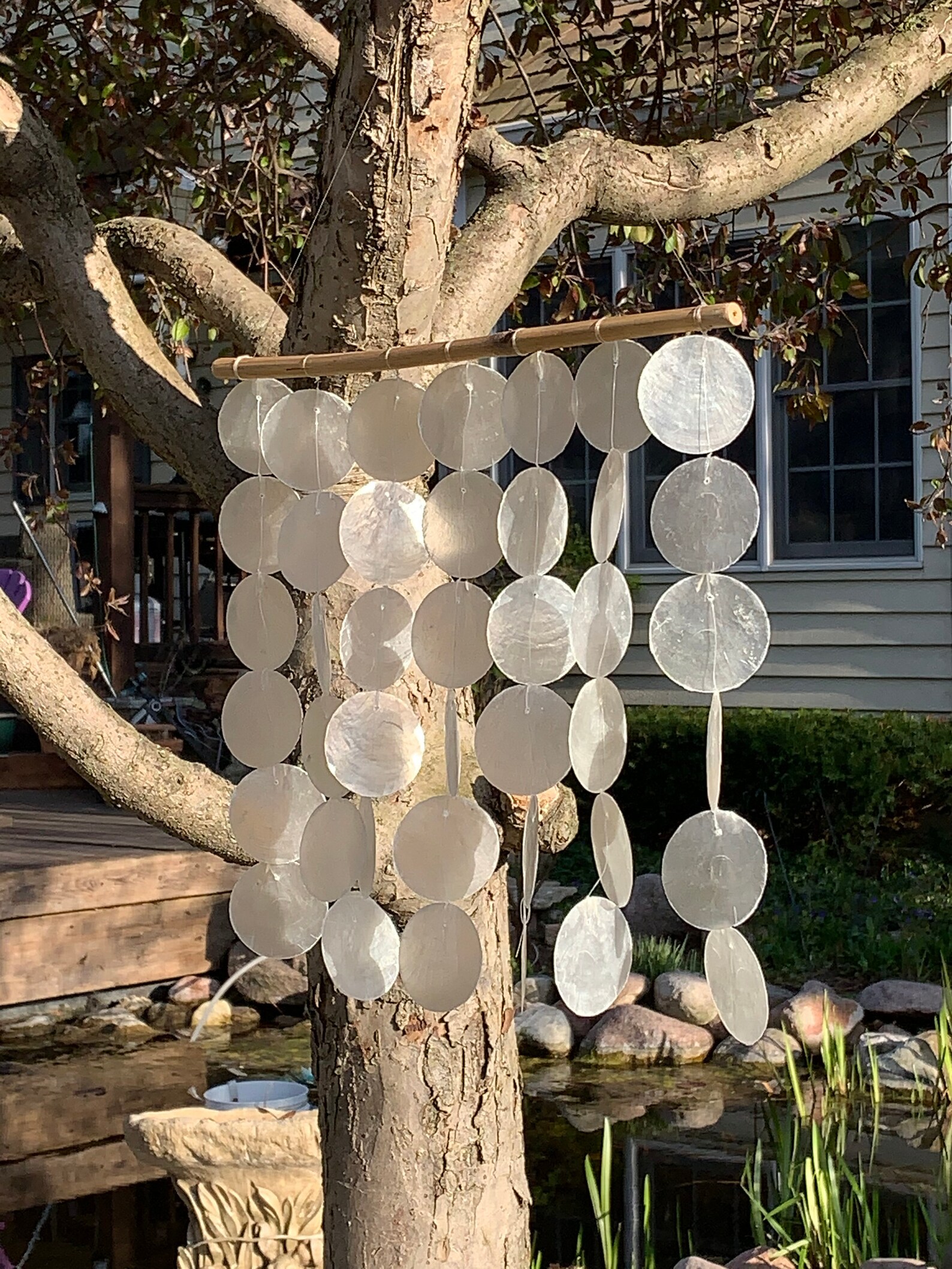 Capiz Shell Horizontal Wind Chime Etsy