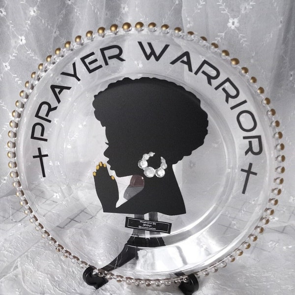 Charger Plate Praying Woman or Man Home Decor/Ready to Ship