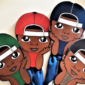 Adorable Black Male Doll Wreath/Quick Ship