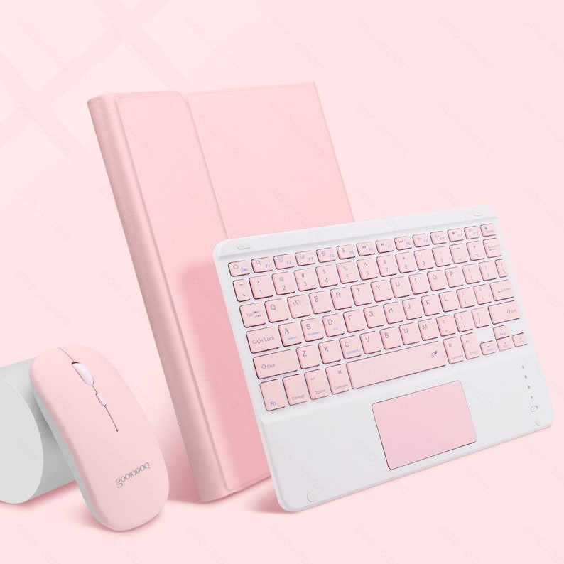 Cute Bluetooth Keyboard With Ipad Pro Case Solid Design Made Etsy