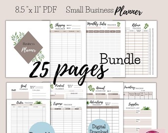 Small Business Planner, Business Planner, Social Media Planner, Tracker, Sales Tracker, Business Tool, Printable PDF Instant Download