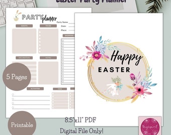 Planificador de fiestas, Planificador de eventos IMPRIMIBLE, Planificador de cumpleaños, Lista de verificación de fiestas, Organizador de fiestas de cumpleaños, Planificador de presupuesto de fiestas, Menú, Lista de tareas pendientes