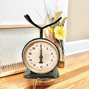 Rare Vintage John Chatillon and Sons New York Black Metal Kitchen Scale / 20 lbs Capacity Vintage Kitchen Scale / 1900&#39;s Kitchen Scale