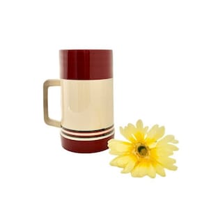 Vintage Striped 8 Ounce Aladdin Thermos / Vintage Thermos / Aladdin Striped Thermos