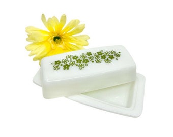 Vintage Pyrex Crazy Daisy Spring Blossom Butter Dish / 1970’s Vintage Pyrex Crazy Daisy Butter Dish / MCM Butter Dish