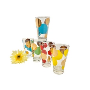 Vintage Russel Wright Sooner Zombie Eclipse Glasses/Tumblers SET of 5 / Rare Mid-Century Russel Wright 12 Ounce Glasses