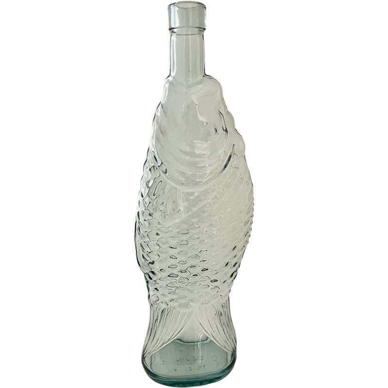 Vintage Cevin Glass Fish Bottle: Blue Tint, 1960s Figural Decor - Etsy