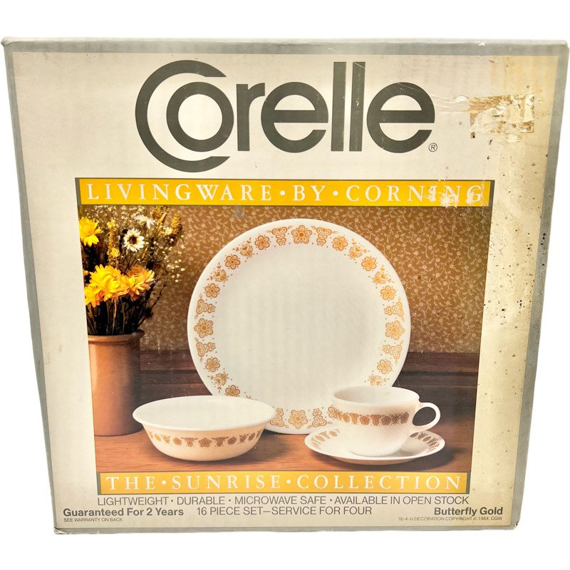 Corelle Butterfly Gold Dishes
