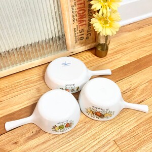 Vintage Corning Ware Spice of Life 5 Piece Set of 3 Pots and Pans / 1970s Corning Ware Spice of Life Cookware Set