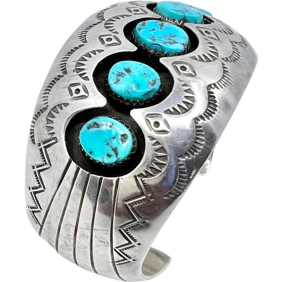 Vintage Navajo Signed Bracelet by 