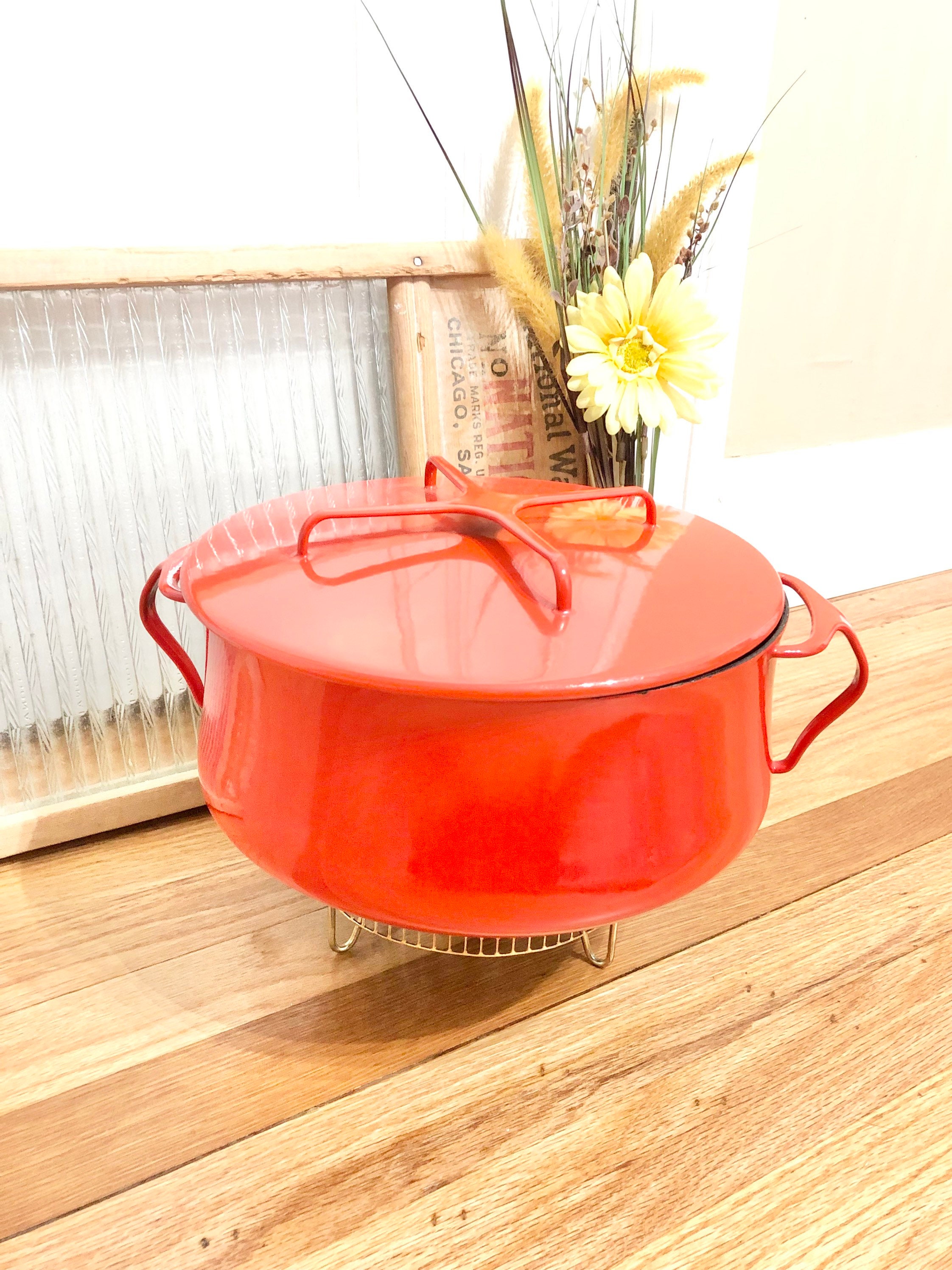 DANSK Købenstyle 赤 ミルクパン Dansk Købenstyle Saucepan, Enameled Carbon Steel, 6 Colors