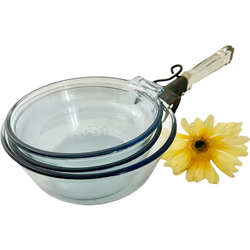 Pyrex Flameware Cookware Vintage Pyrex Flameware Set: 1950s Stovetop Glass Bowls - Etsy