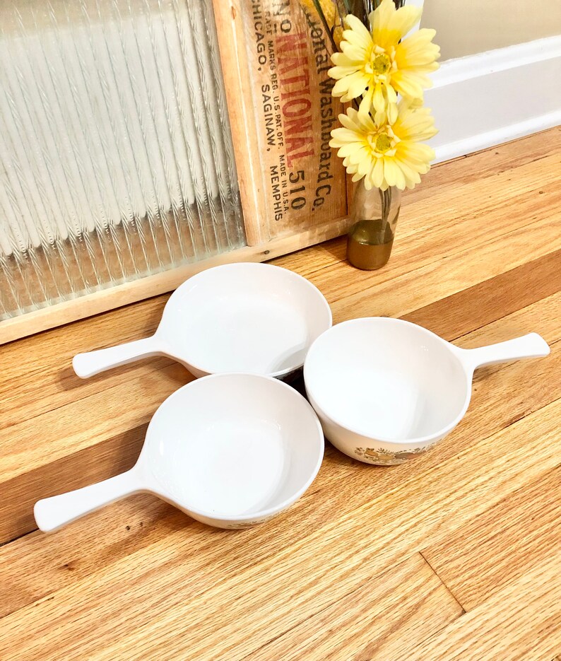 Vintage Corning Ware Spice of Life 5 Piece Set of 3 Pots and Pans / 1970s Corning Ware Spice of Life Cookware Set