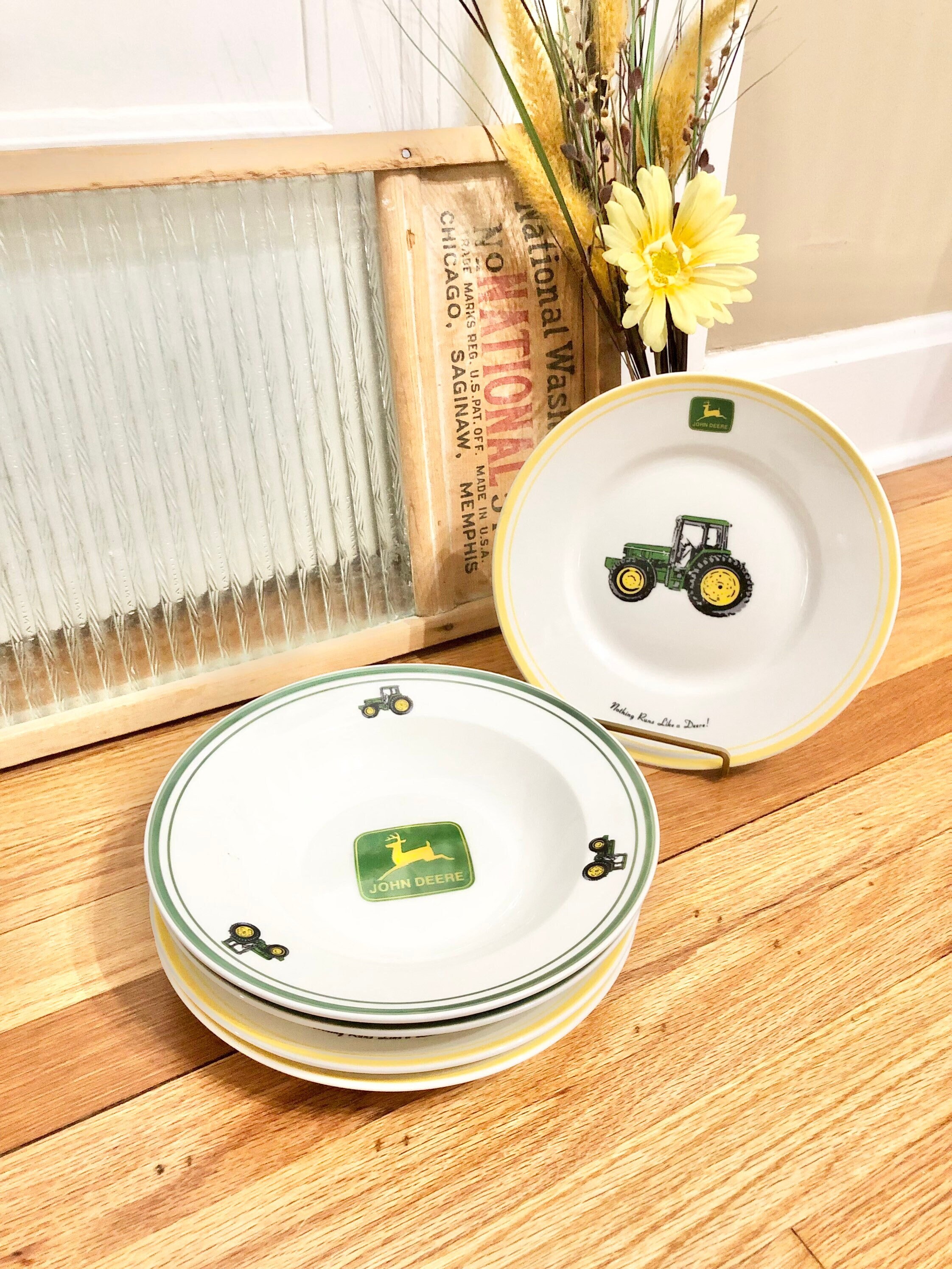 John deere dinnerware cheap