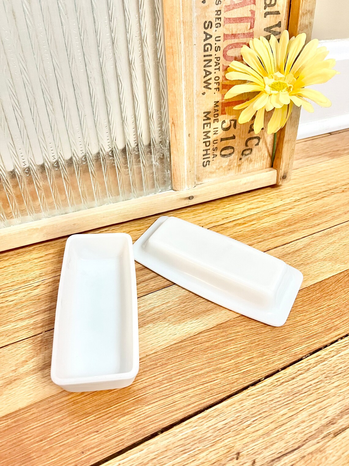 Vintage Pyrex Crazy Daisy Spring Blossom Butter Dish / 1970s Etsy