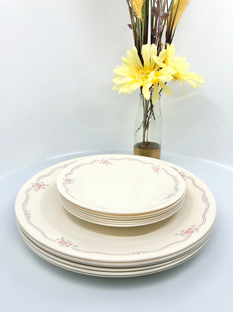 Vintage Corelle/corning English Breakfast Dinnerware 24 Piece Etsy