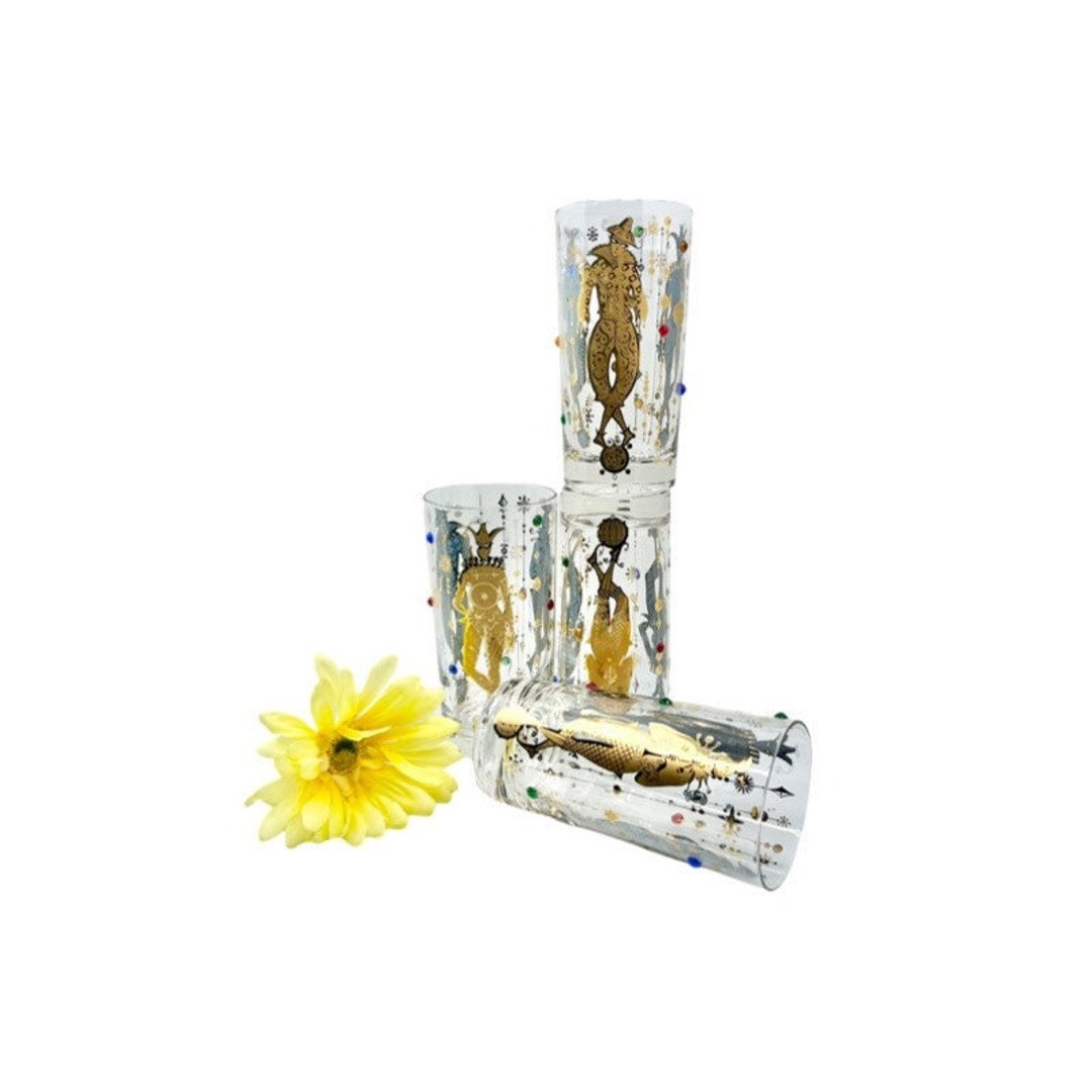 culver mardi gras glasses