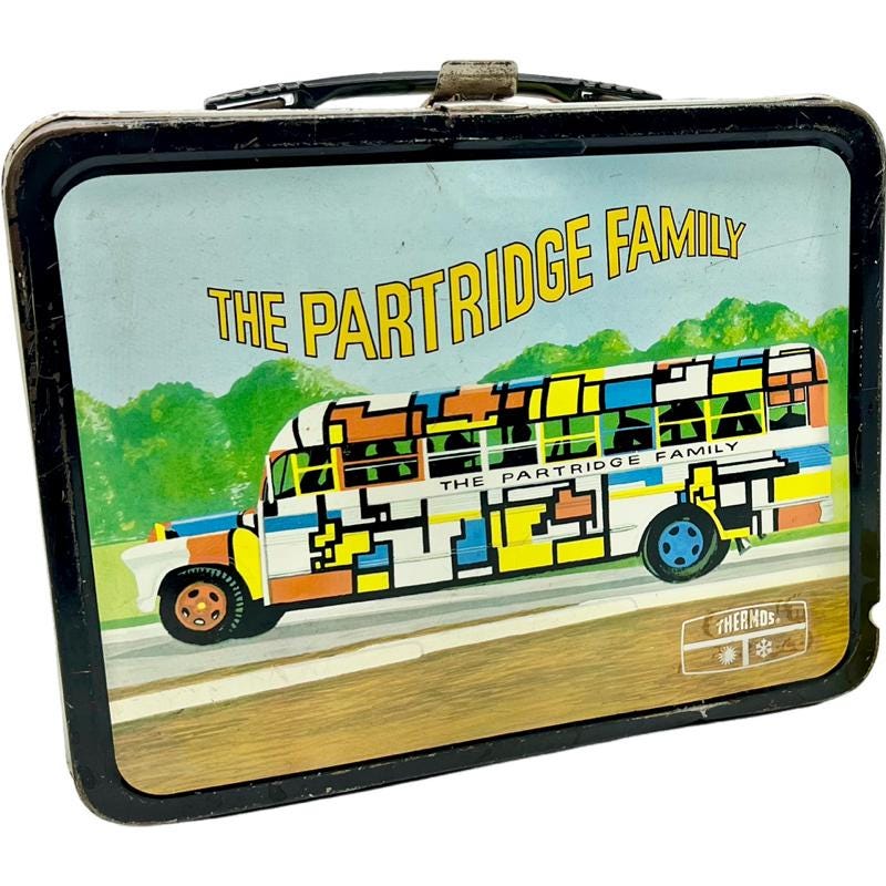 Vintage 1973 Partridge Family Metal Lunch Box: King-seeley