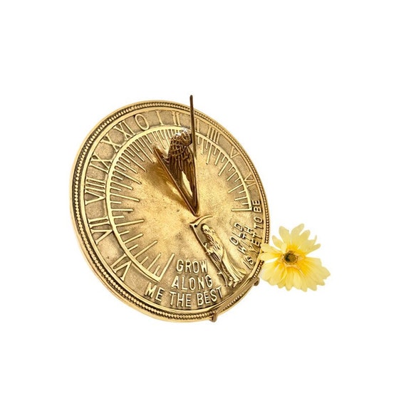 Vintage Collectible Solid Brass Sundial Grow Old Along With Me the Best is  yet to Be / 11.5flora & Fauna Sundial With Roman Numeral Numbers -   Norway