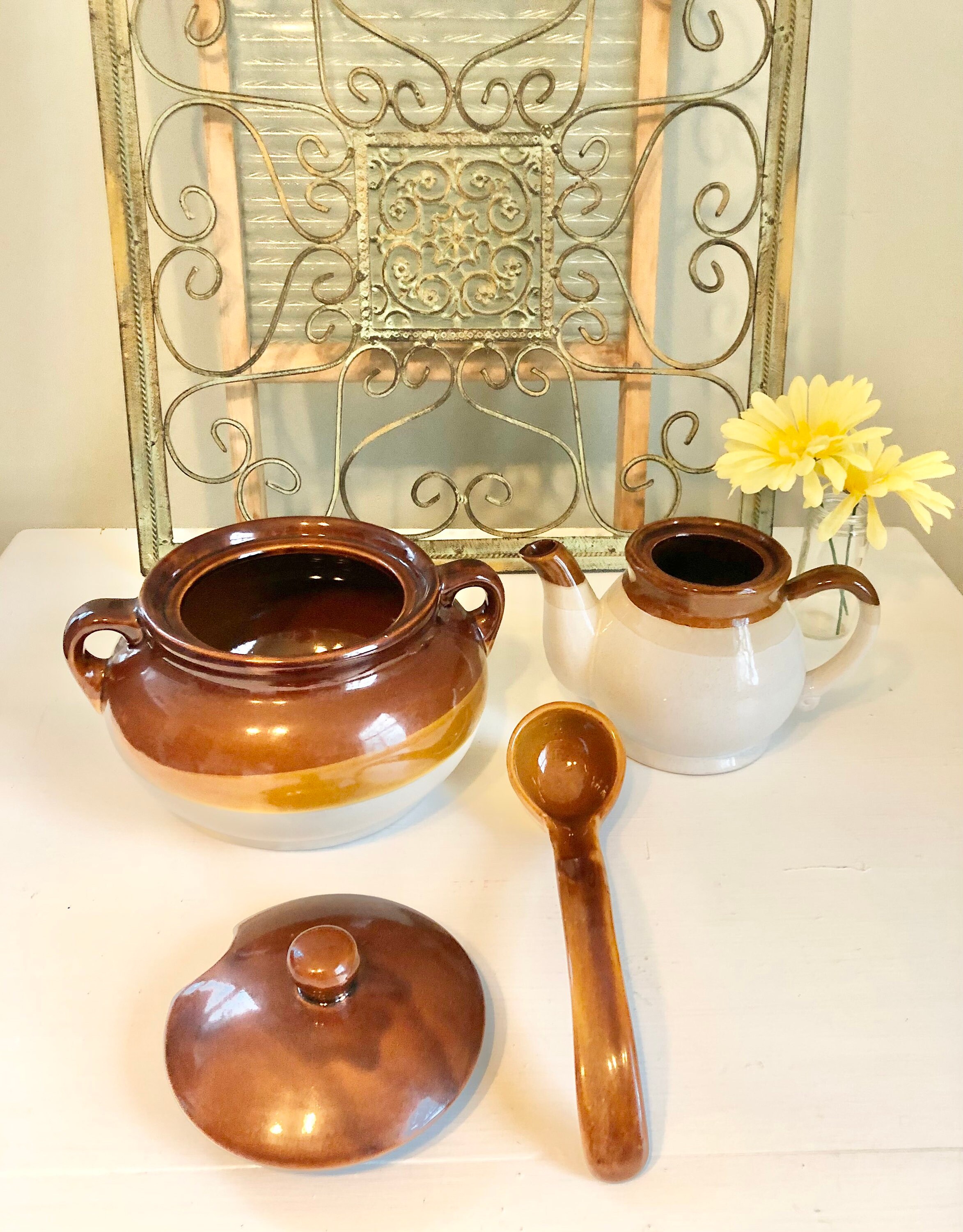 Vintage/MidCentury FRENCH SOUP Bowls / Brown Stoneware / Etsy